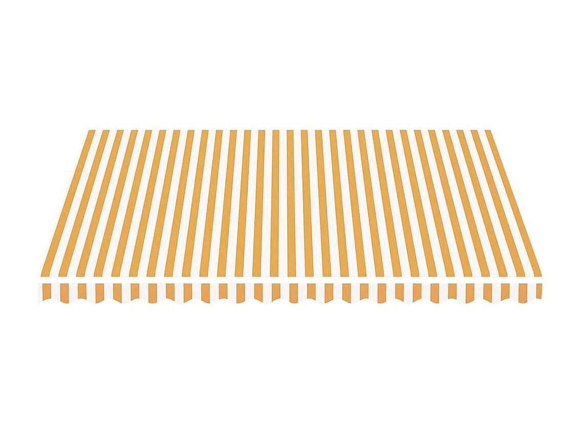 Tissu de remplacement pour auvent Jaune et blanc 4x3,5 m WVGQ5993