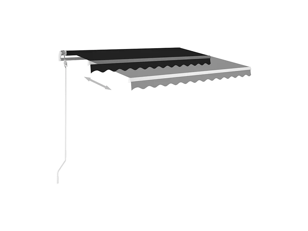 Auvent rétractable automatique 300x250 cm Anthracite WVGQ2397