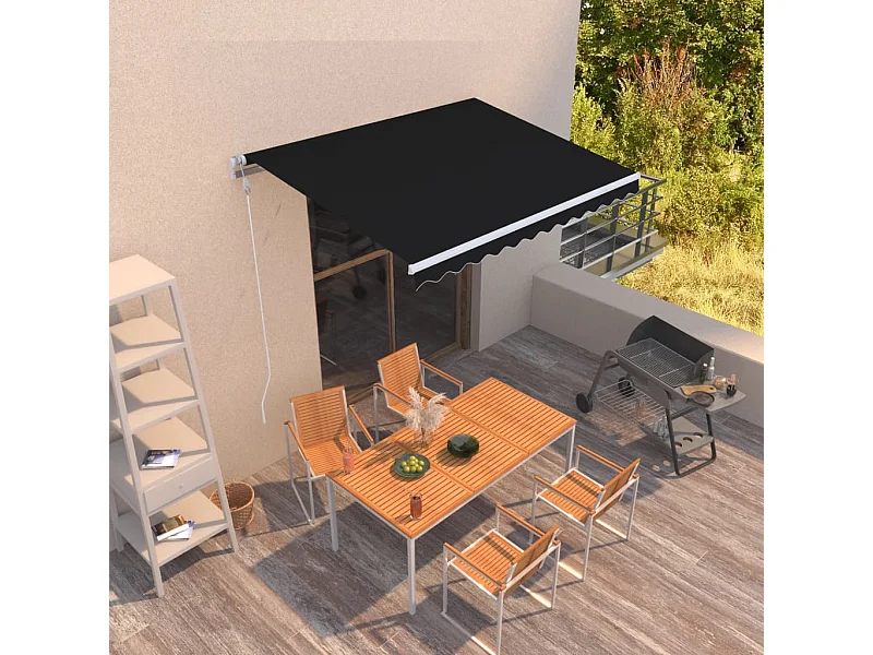 Luifel automatisch uittrekbaar 300x250 cm antracietkleurig NL543659