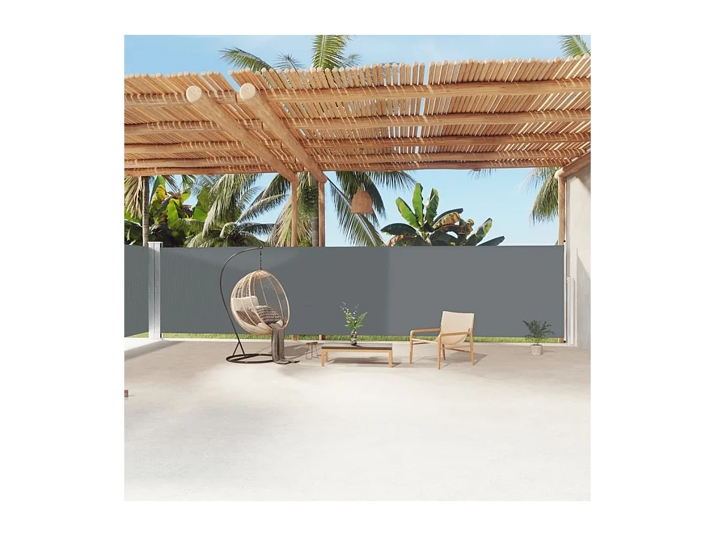 Auvent latéral rétractable Anthracite 180x1200 cm WVGQ5945