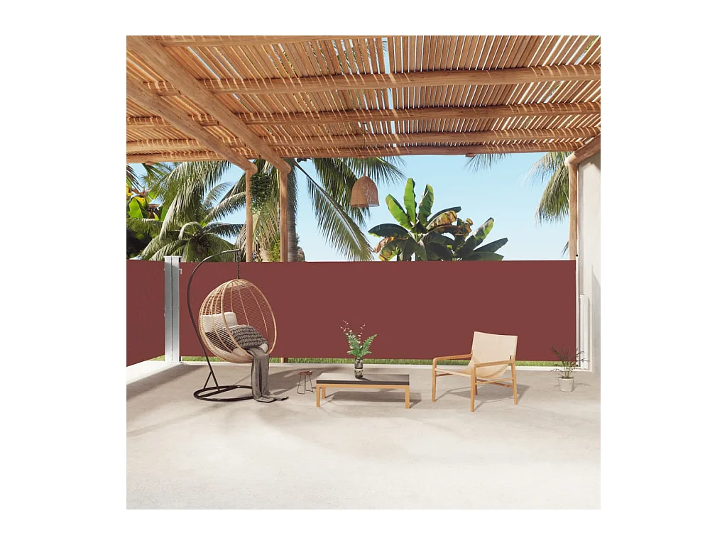 Auvent latéral rétractable Marron 160x1000 cm WVGQ6686