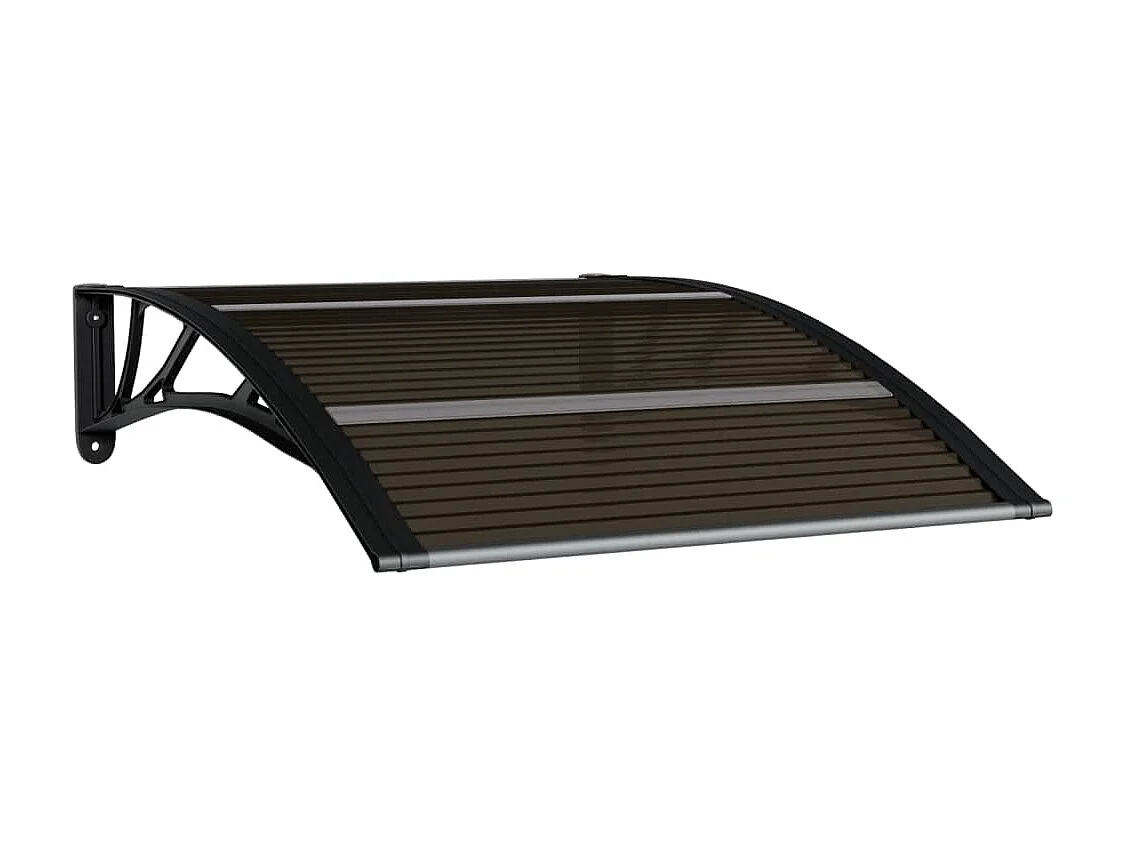Auvent de porte Noir 100x80 cm Polycarbonate WVGQ6621