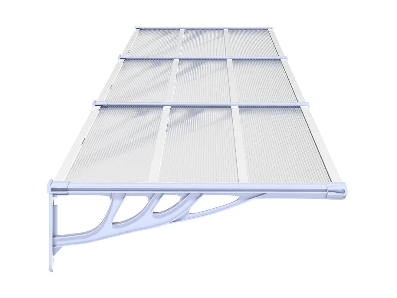 Deurluifel 358,5x90 cm polycarbonaat grijs en transparant NL190136