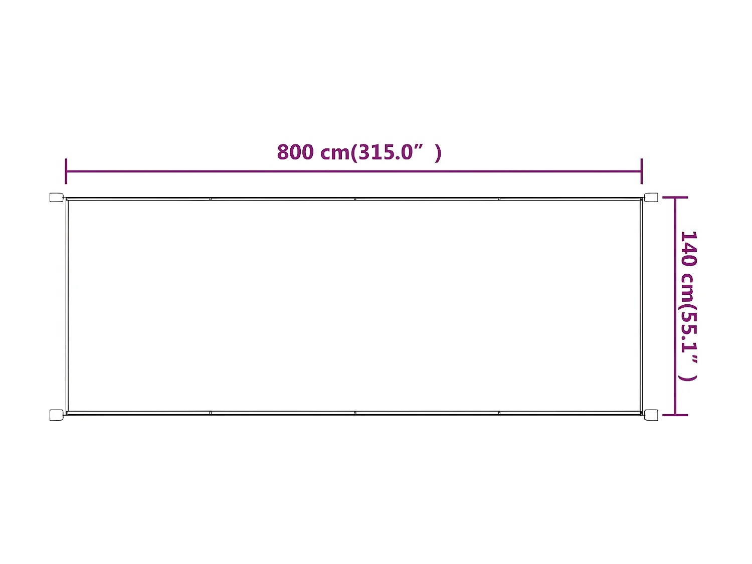 Auvent vertical Taupe 140x800 cm Tissu oxford WVGQ5879