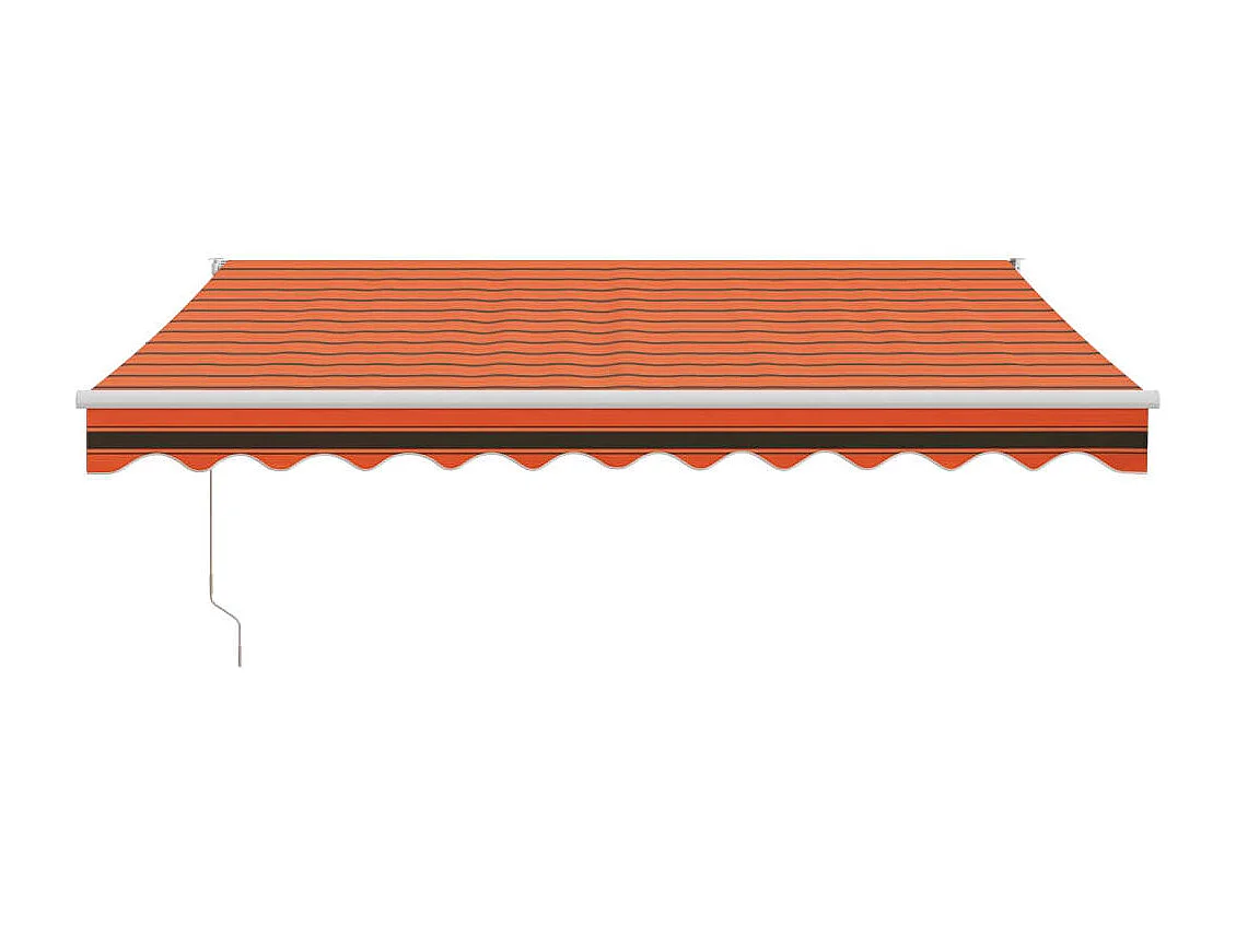 Auvent rétractable automatique orange et marron 3,5x2,5 m WVGQ4742