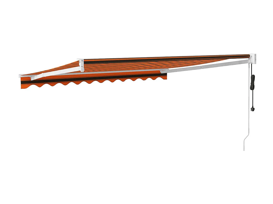 Auvent rétractable automatique orange et marron 3,5x2,5 m WVGQ4742