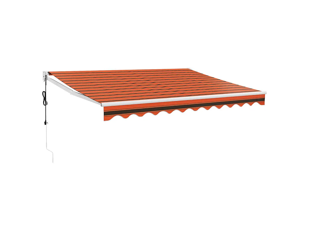 Auvent rétractable automatique orange et marron 3,5x2,5 m WVGQ4742
