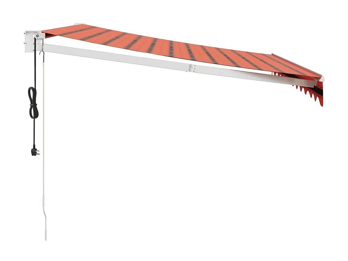 Auvent rétractable automatique orange et marron 3,5x2,5 m WVGQ4742