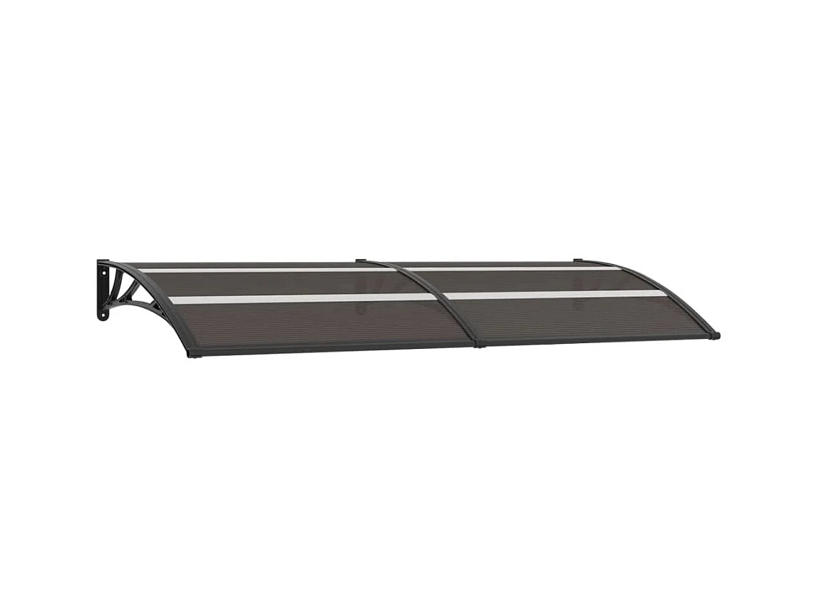 Auvent de porte Noir 240x80 cm PC  WVGQ4938