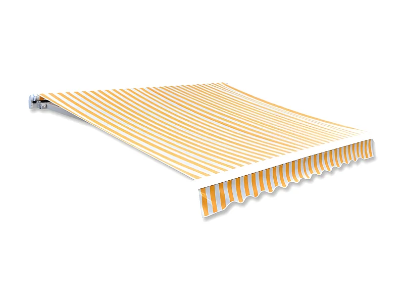 Toldo de lona naranja y blanco 450x300 cm ES15289