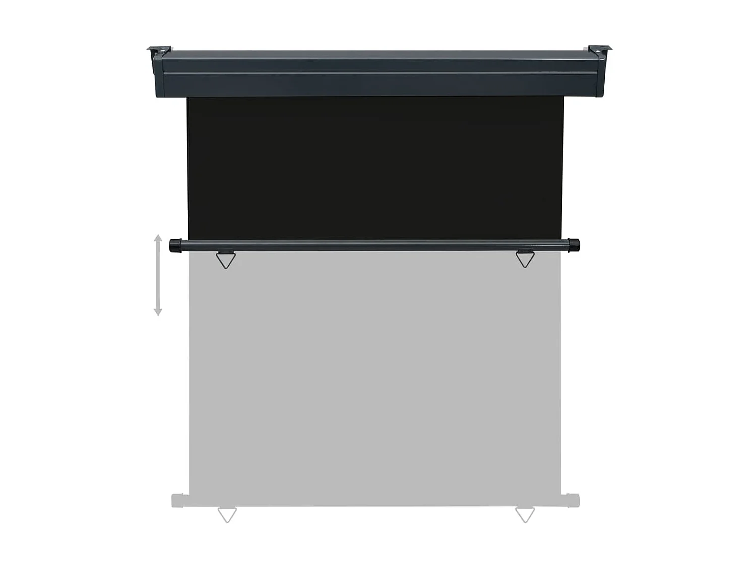 Auvent latéral de balcon 170x250 cm Noir WVGQ5182