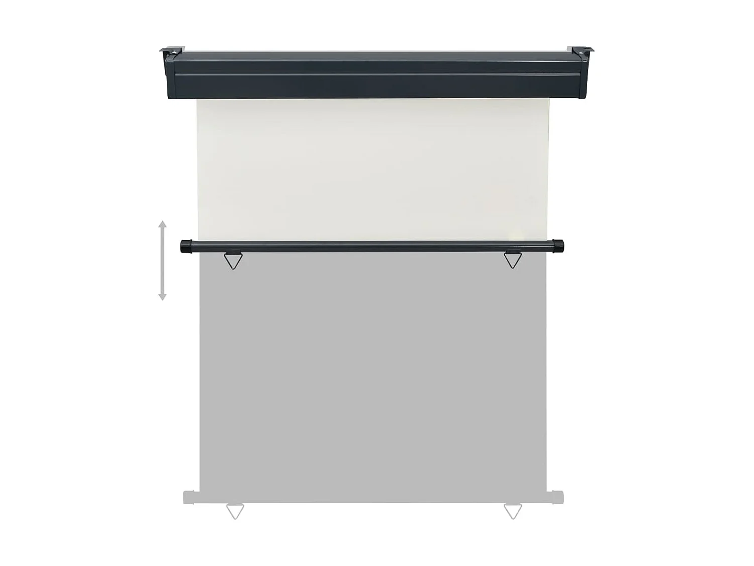 Auvent latéral de balcon 140x250 cm Crème WVGQ2684