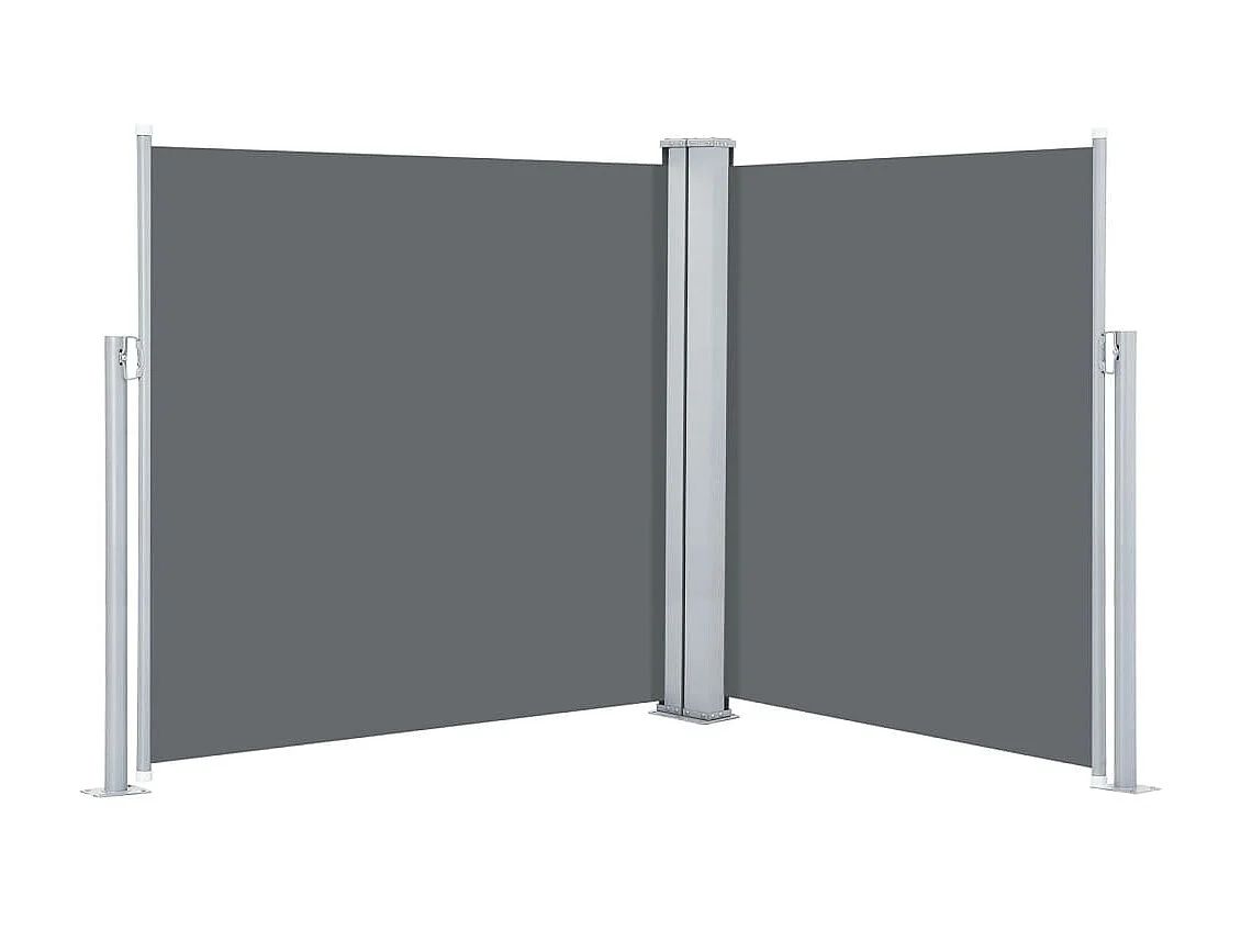 Toldo lateral retráctil gris antracita 140x600 cm ES43933