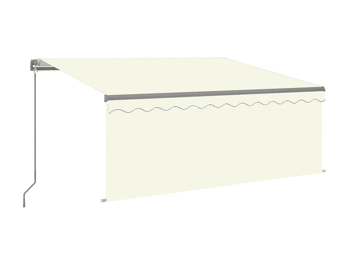 Auvent rétractable manuel avec store 3,5x2,5 m Crème WVGQ1949
