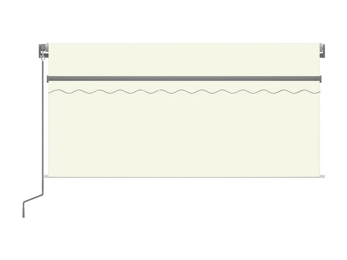 Auvent rétractable manuel avec store 3,5x2,5 m Crème WVGQ1949