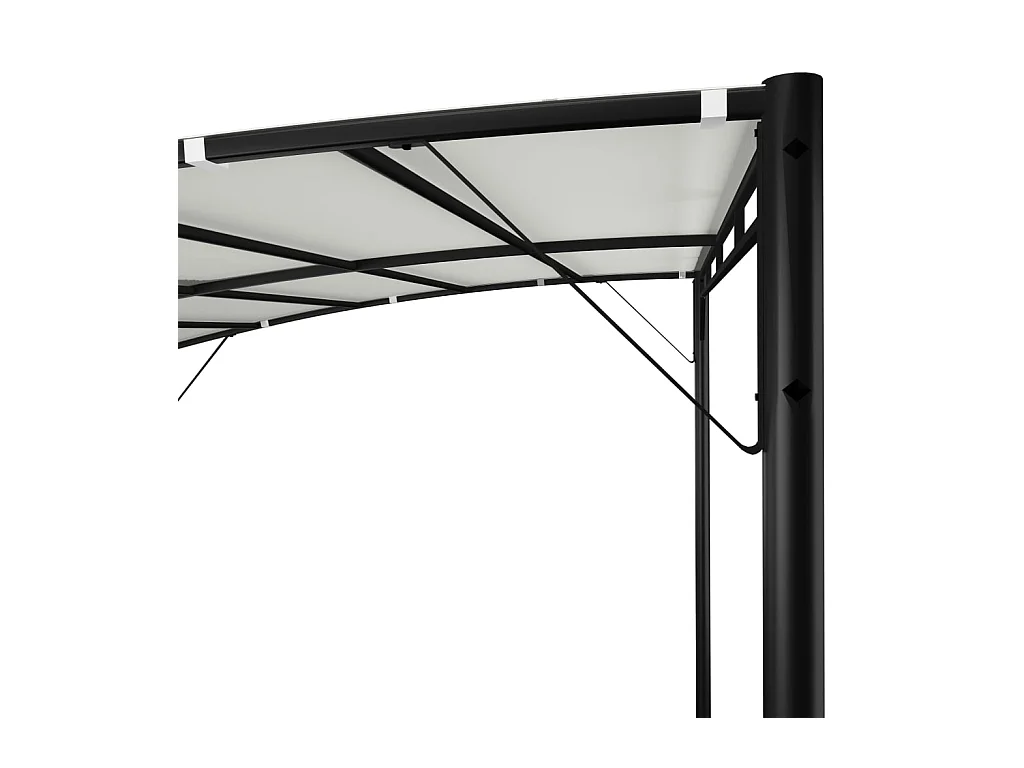 Auvent pare-soleil de jardin 3x3x2,55 m Crème WVGQ2393