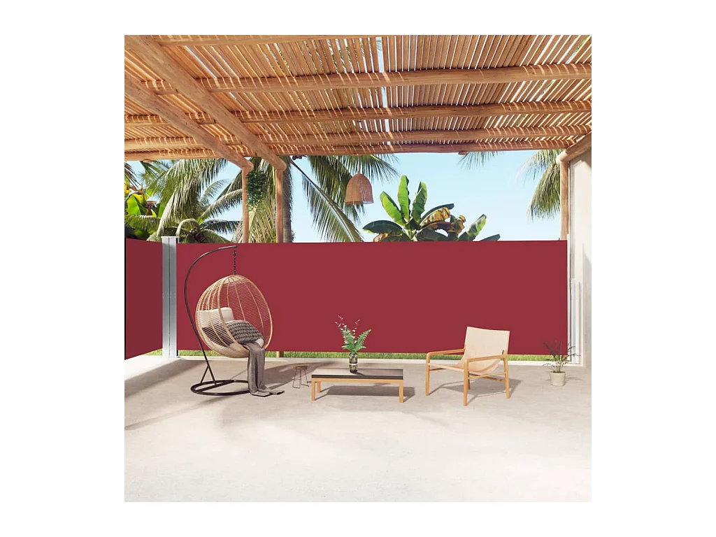 Auvent latéral rétractable Rouge 180x1000 cm WVGQ7684