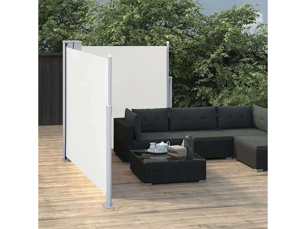 Auvent latéral rétractable Crème 100 x 600 cm WVGQ4965