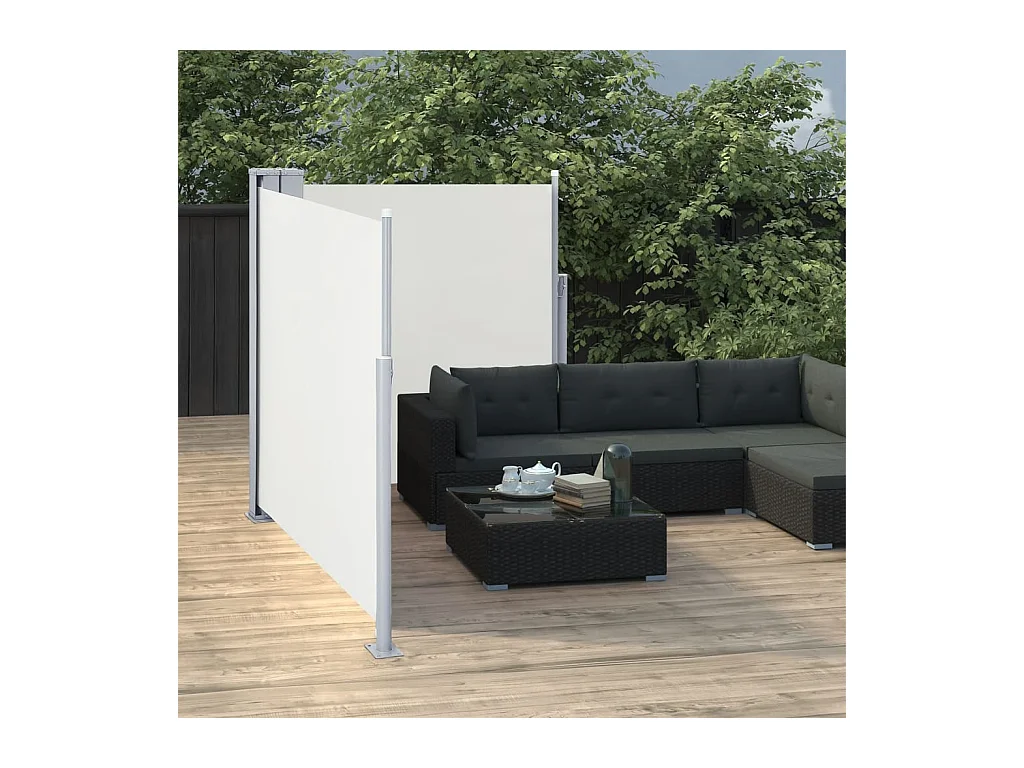 Auvent latéral rétractable Crème 100 x 600 cm WVGQ4965