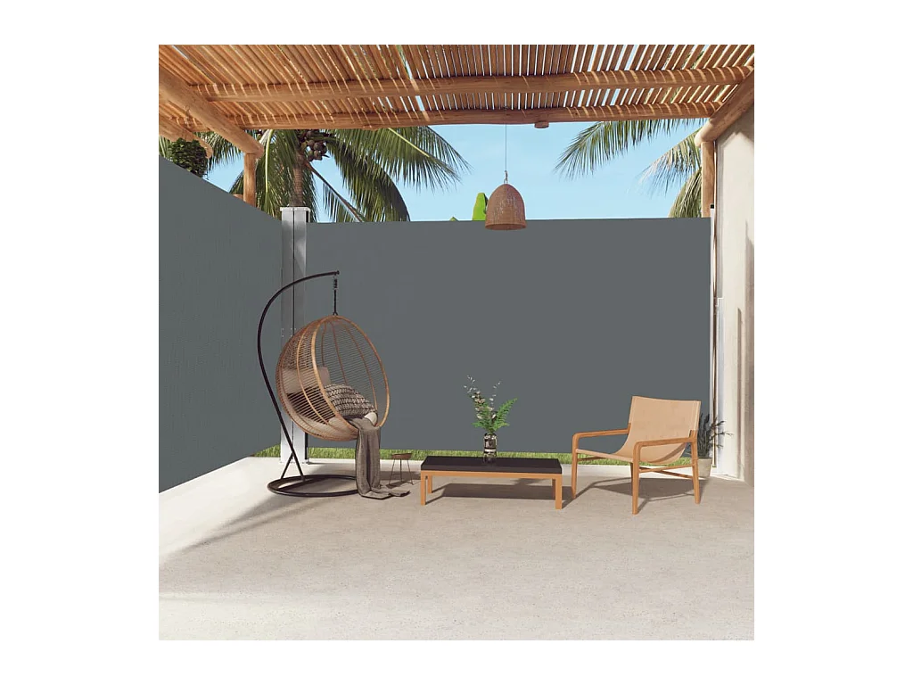 Auvent latéral rétractable Anthracite 220x600 cm WVGQ2753