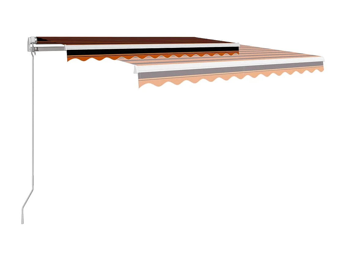 Auvent manuel rétractable 350x250 cm Orange et marron WVGQ5392