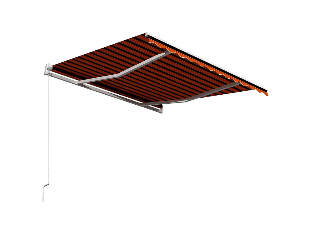 Auvent manuel rétractable 350x250 cm Orange et marron WVGQ5392
