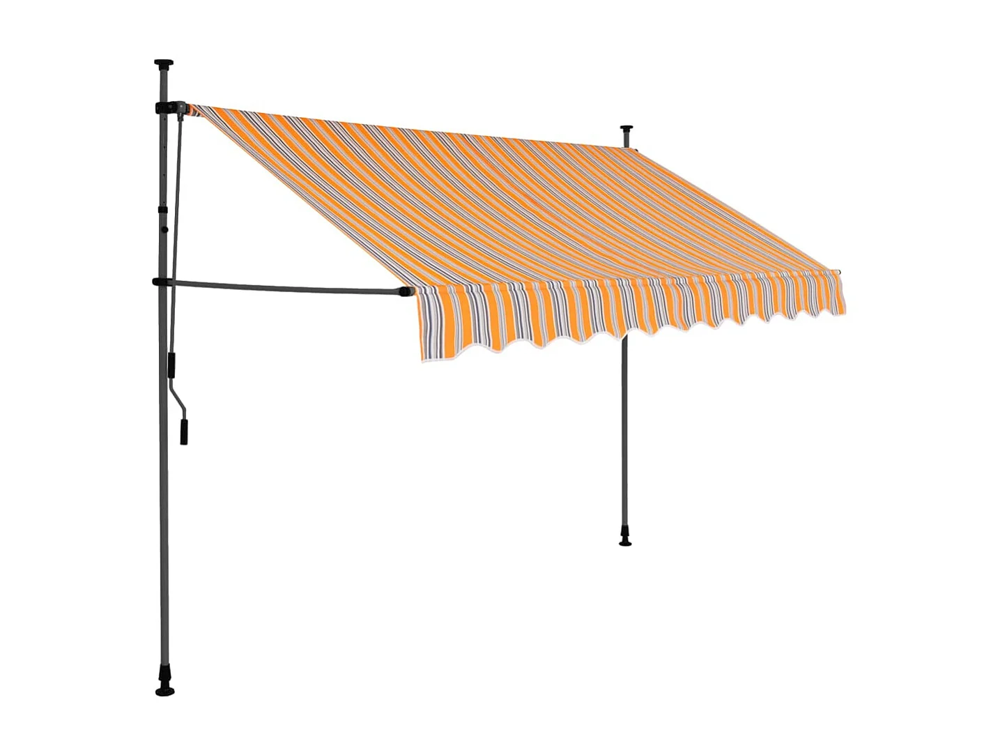 Auvent manuel rétractable avec LED 300 cm Jaune et bleu WVGQ5812