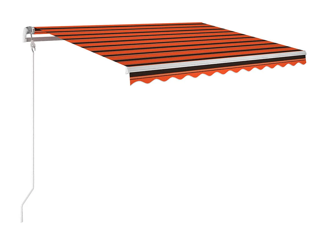 Toldo automático retráctil naranja y marrón 300x250 cm ES63373