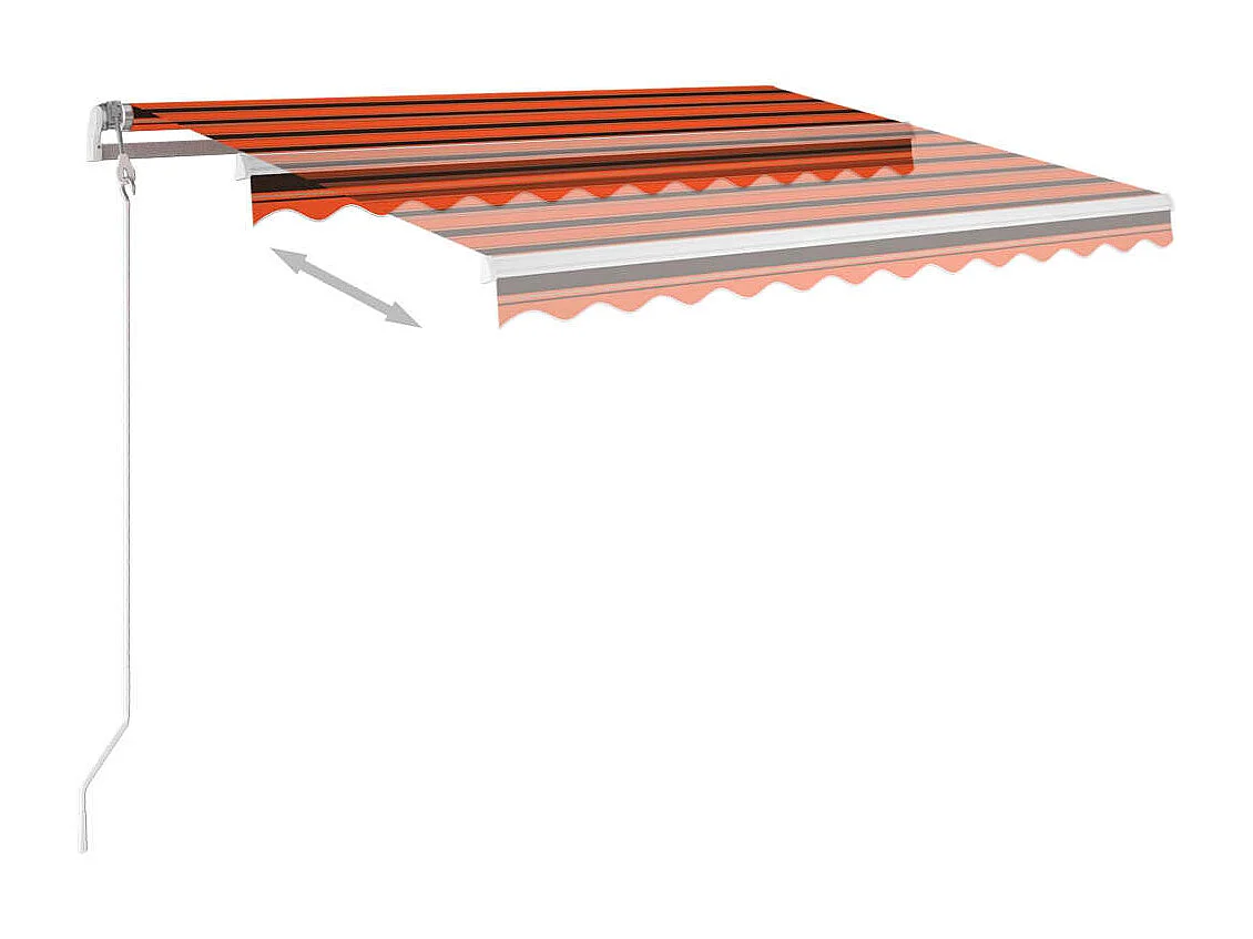Auvent rétractable automatique 300x250 cm Orange et marron WVGQ6096