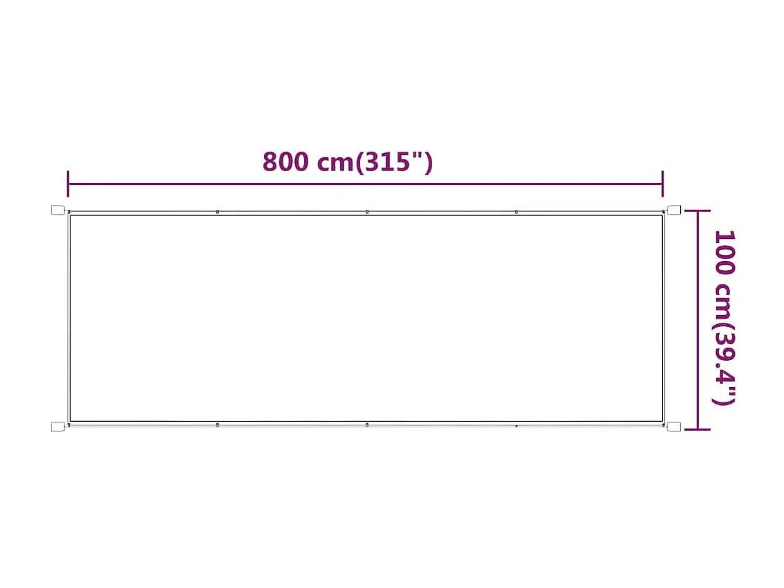 Toldo vertical beige 100x800 cm tela oxford ES68325