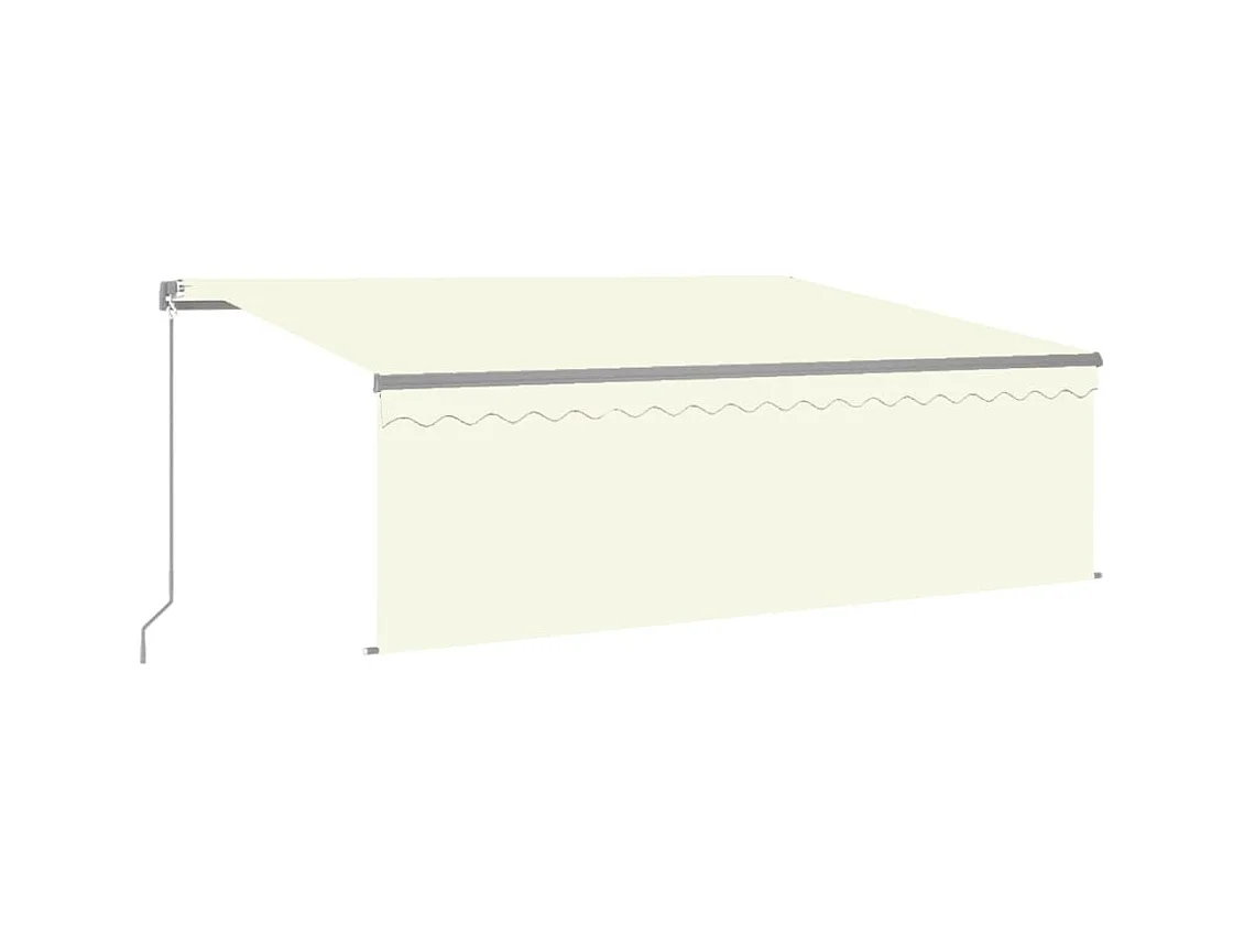 Auvent manuel rétractable avec store 4x3 m Crème WVGQ1666