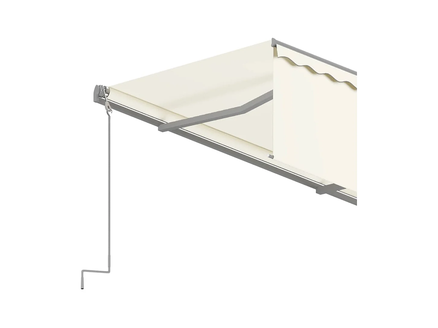 Auvent manuel rétractable avec store 4x3 m Crème WVGQ1666