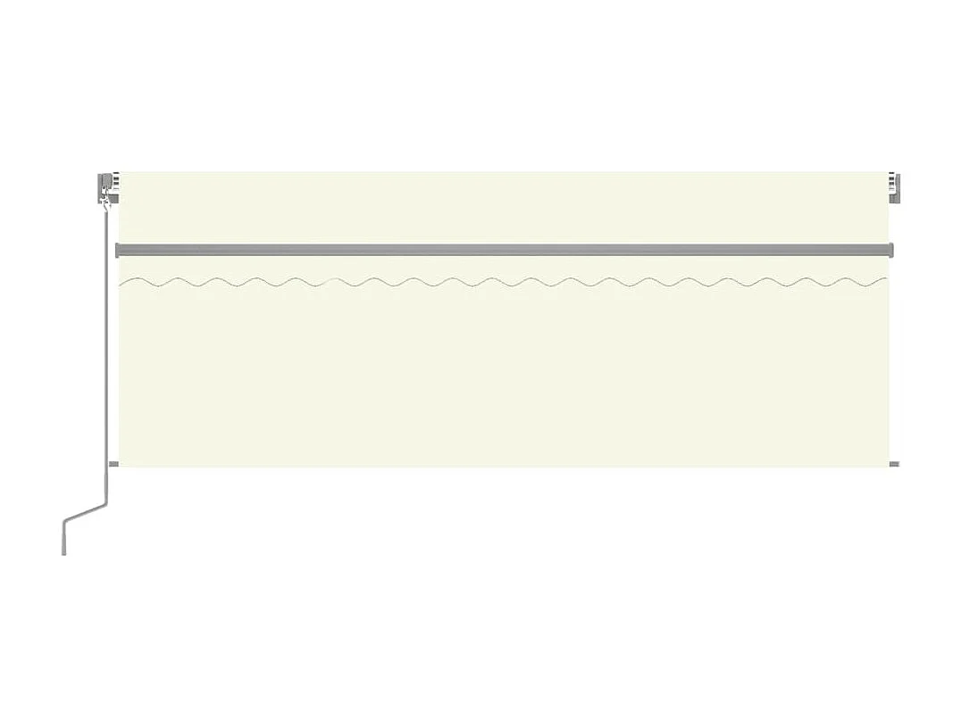 Auvent manuel rétractable avec store 4x3 m Crème WVGQ1666