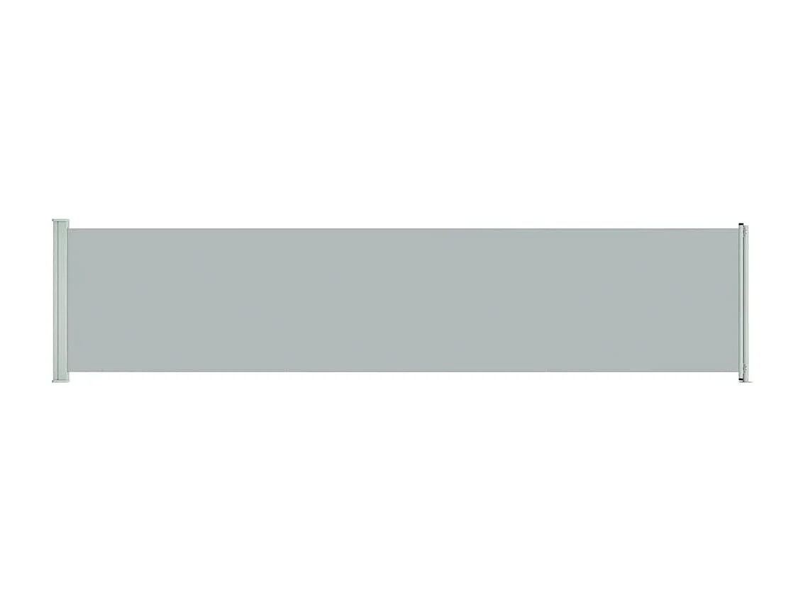 Toldo lateral retráctil para patio gris 140x600 cm ES45723