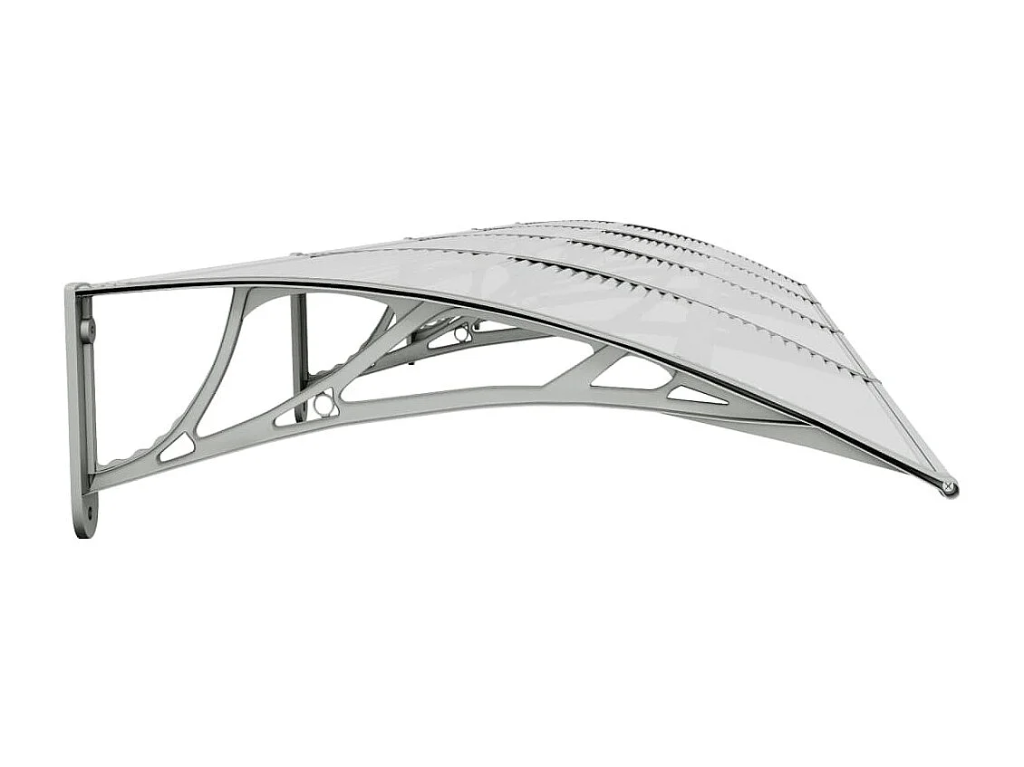 Deurluifel 400x75 cm polycarbonaat grijs en transparant NL255078