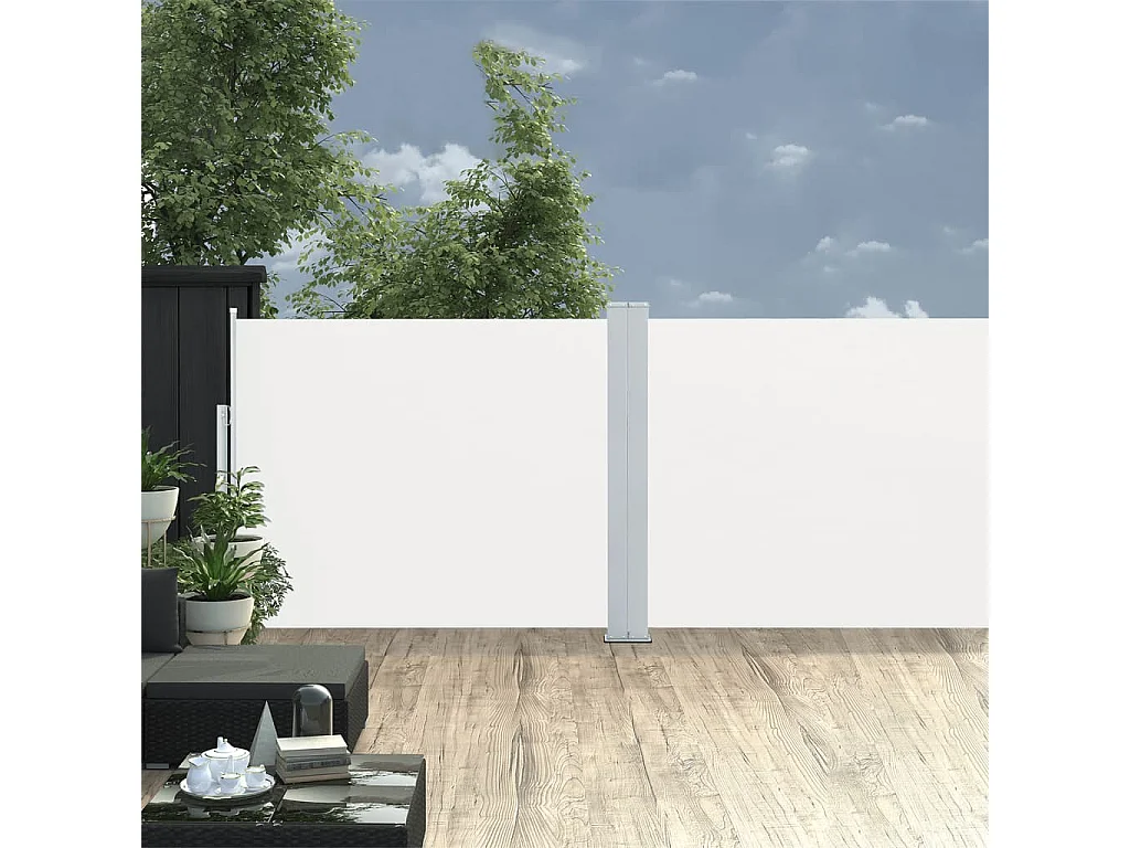 Auvent latéral rétractable Crème 140 x 1000 cm WVGQ2728