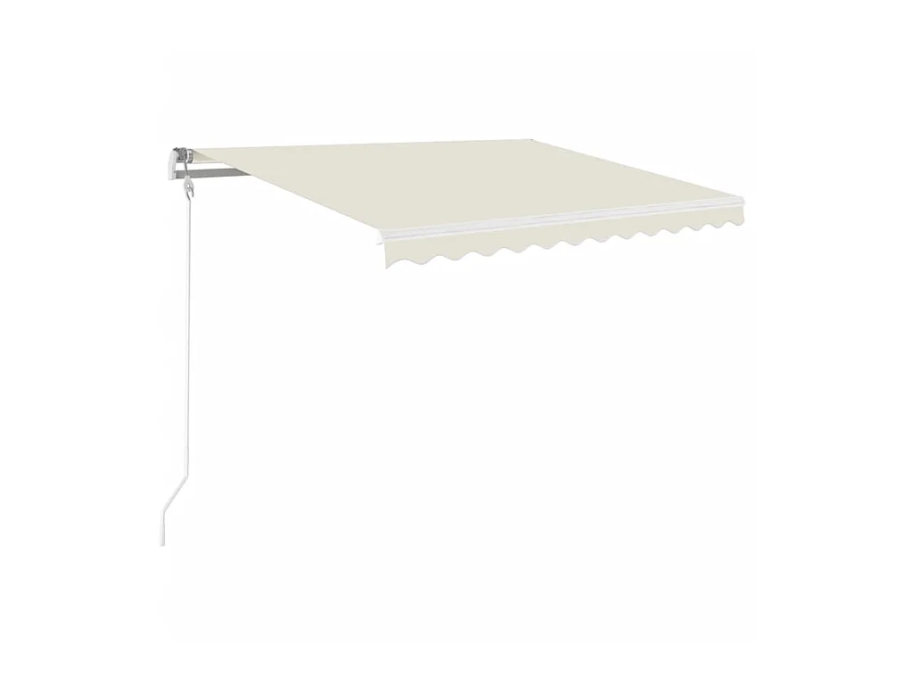 Auvent manuel rétractable 350x250 cm Crème WVGQ1009