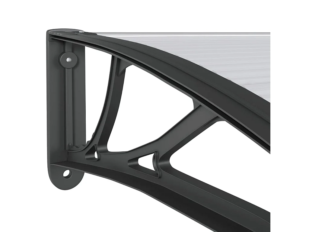 Auvent de porte Noir 150x100 cm Polycarbonate WVGQ7636