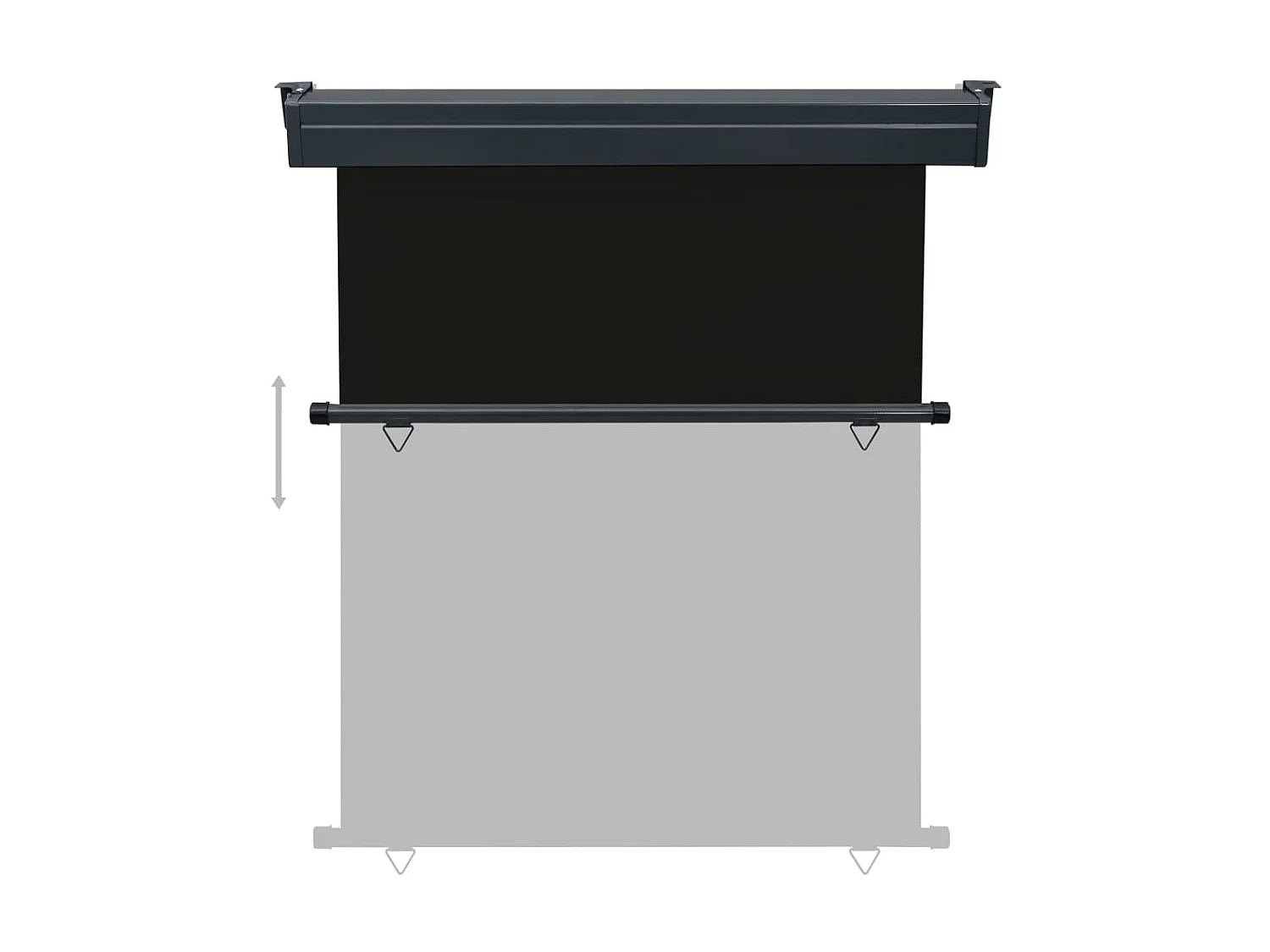 Auvent latéral de balcon 140x250 cm Noir WVGQ5681