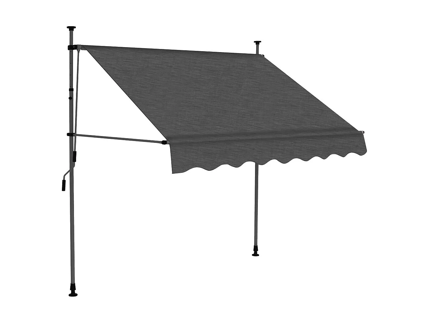 Auvent manuel rétractable avec LED 150 cm Anthracite WVGQ9252