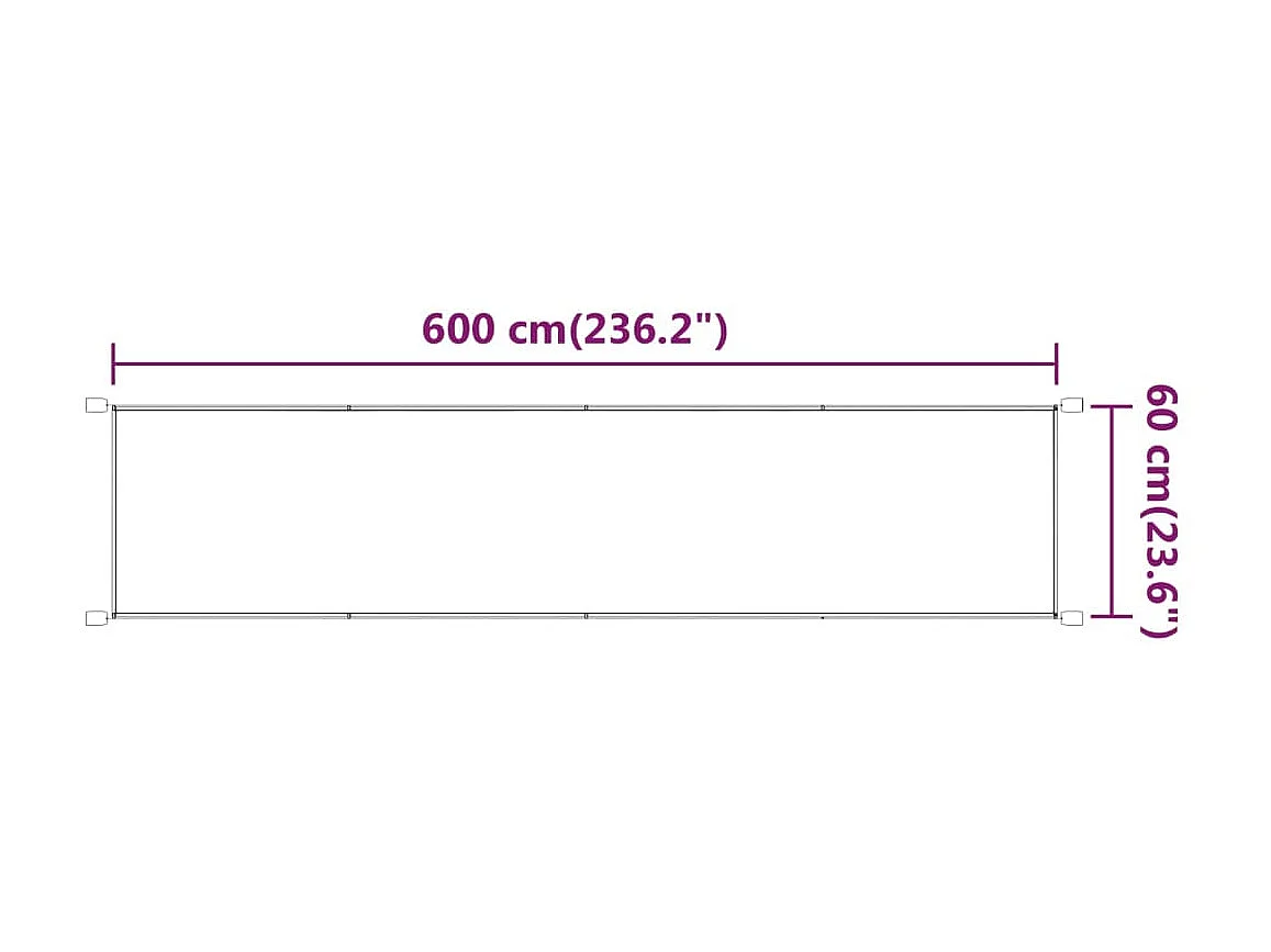 Auvent vertical Vert clair 60x600 cm Tissu oxford WVGQ2908