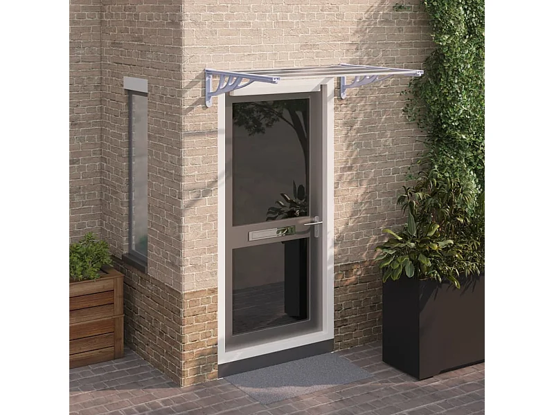 Deurluifel 122x90 cm polycarbonaat grijs en transparant NL573824