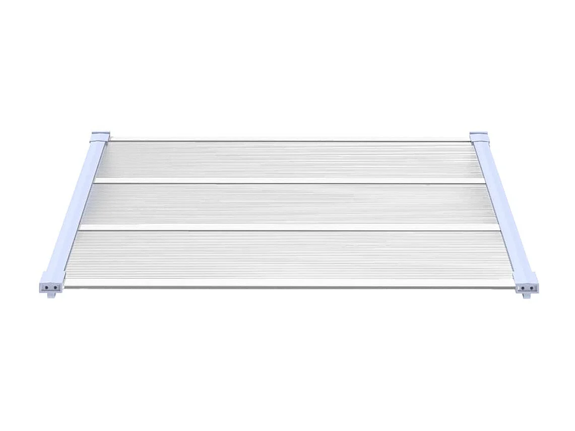 Auvent de porte Gris et transparent 122x90 cm Polycarbonate WVGQ4004
