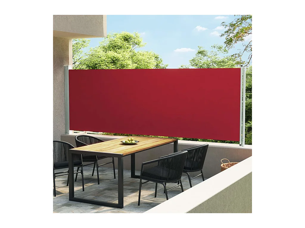 Auvent latéral rétractable de patio 600x160 cm Rouge WVGQ8794