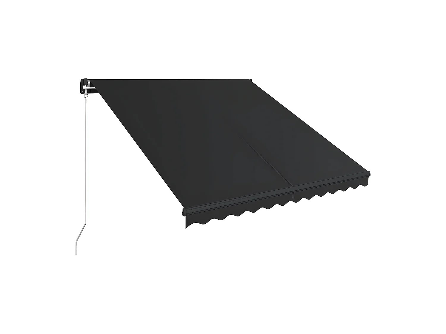 Auvent manuel rétractable avec LED 350x250 cm Anthracite WVGQ7468