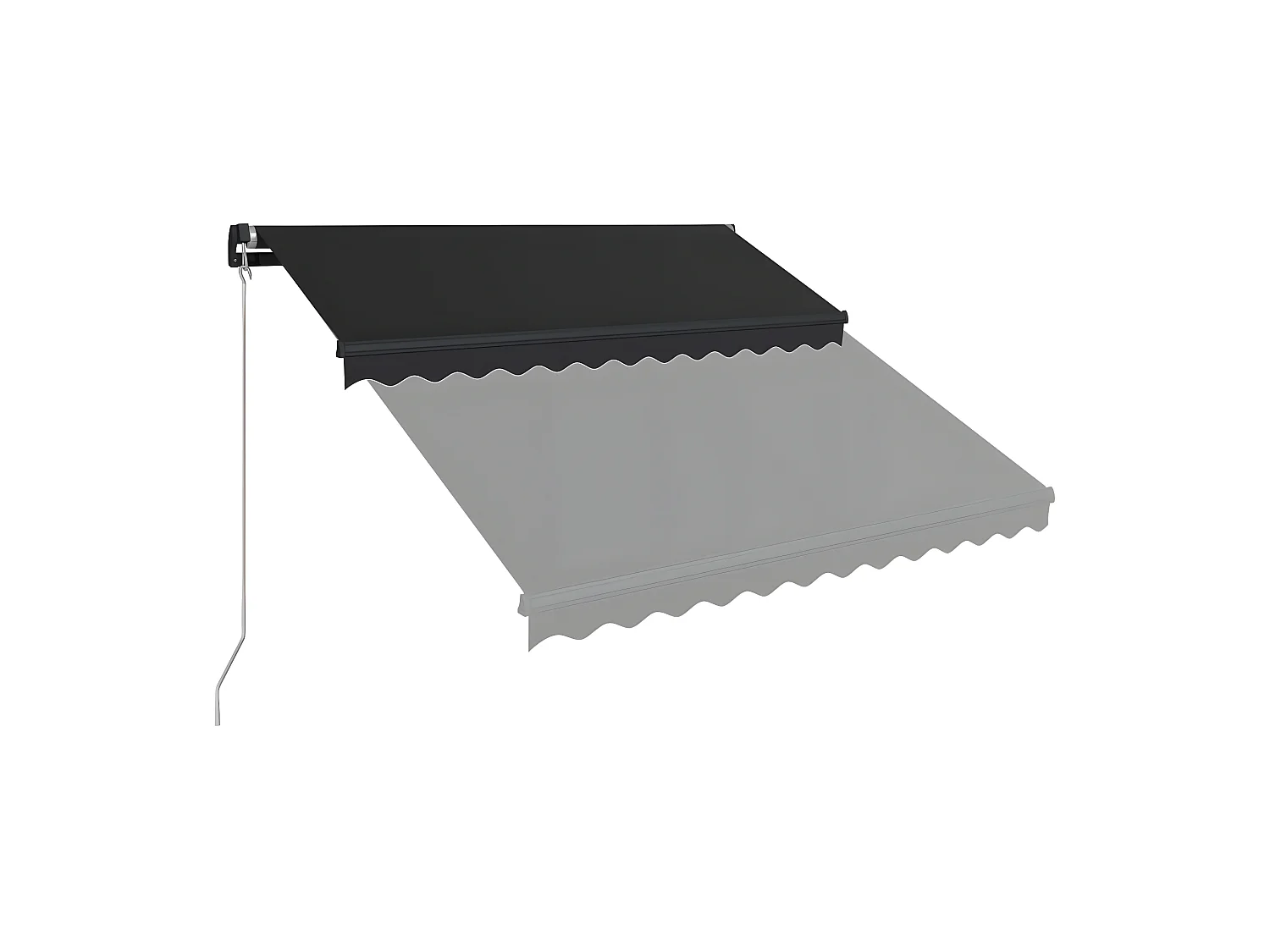 Auvent manuel rétractable avec LED 350x250 cm Anthracite WVGQ7468