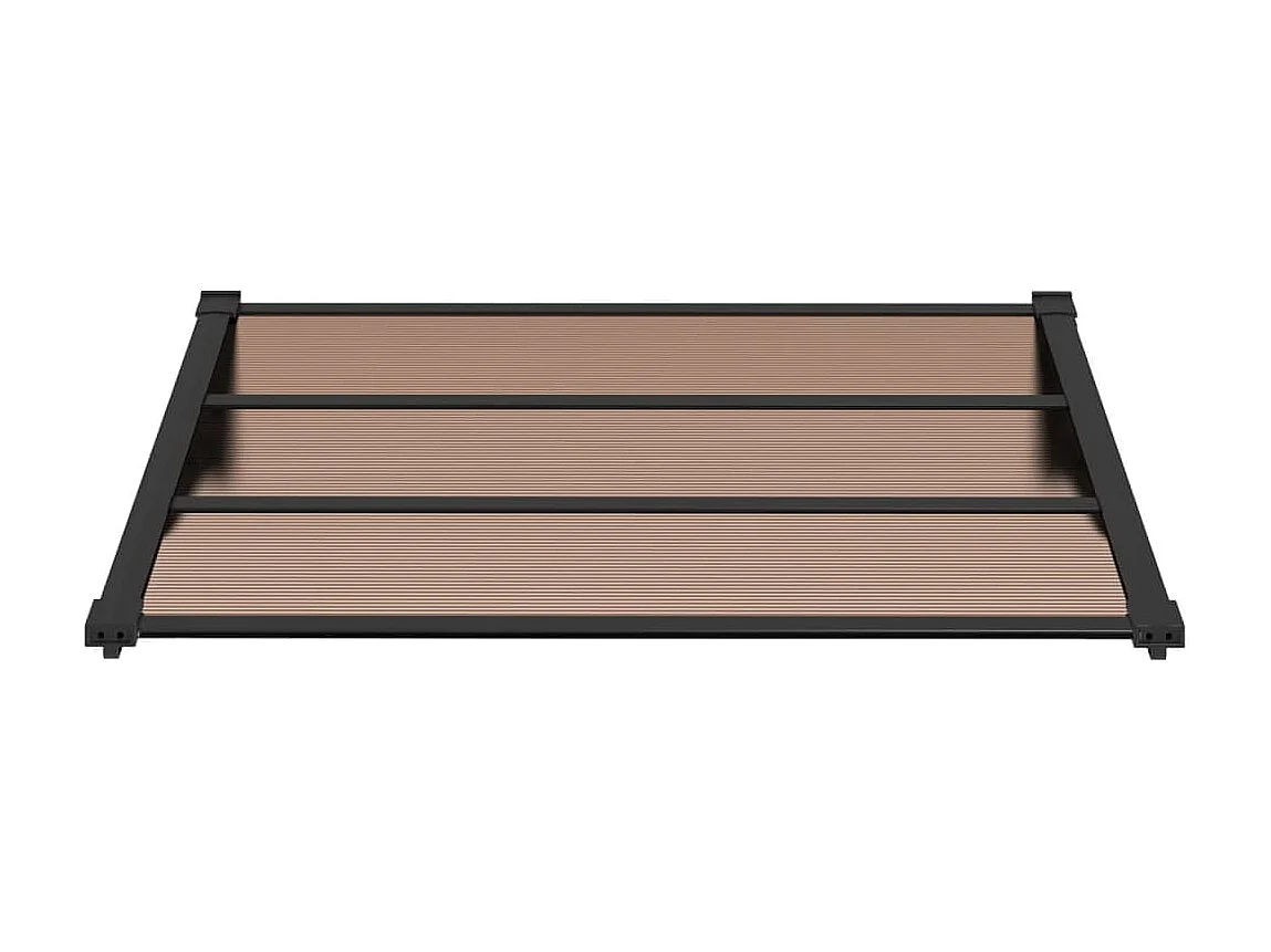 Auvent de porte Noir 122x90 cm Polycarbonate WVGQ3867