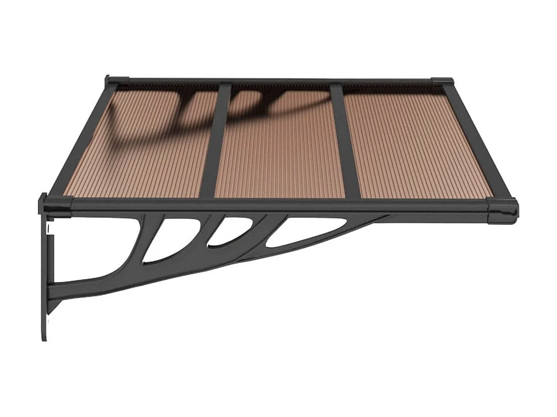 Auvent de porte Noir 122x90 cm Polycarbonate WVGQ3867