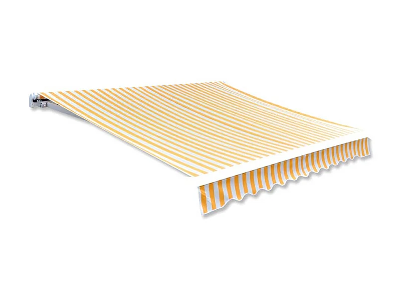 Toldo de lona naranja y blanco 500x300 cm ES45693