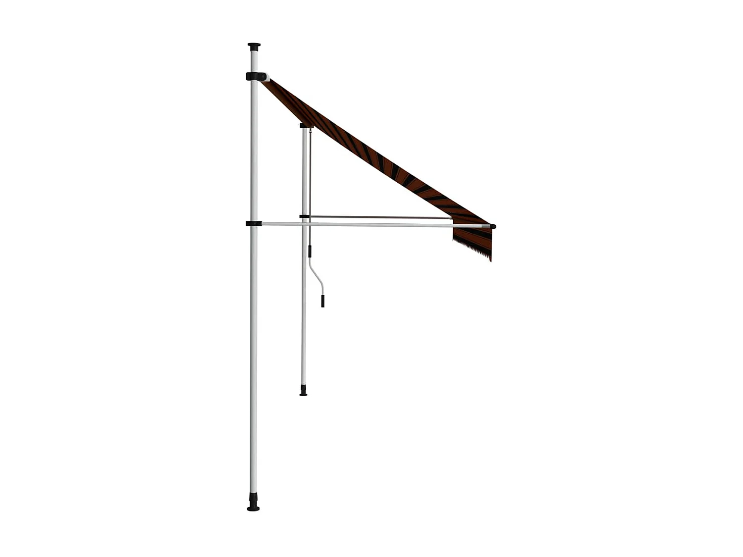 Toldo manual retráctil naranja y marrón 300 cm ES13352